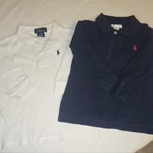 Ralph Lauren Kids White and Navy Polo Shirts